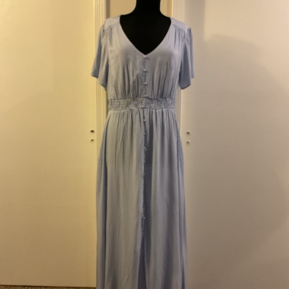 ⭐️ Miamine Striped White And Blue Maxi Dress Size XL - Picture 1 of 9